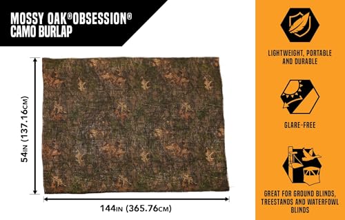 AC ALLEN Vanish Camouflage Realtre en Toile de Jute, grand format pour Stores de Sol de Chasse – (Chêne Mousse/Camouflag
