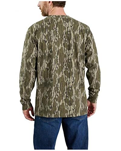 Carhartt Homme Coupe ample à manches longues Poche Camo Logo Graphique pour Travail Outdoor Grande Taille