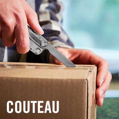 Leatherman Rebar Multioutil 17 Outils - Bricolage et Camping en Acier Inoxydable Noir et Marron