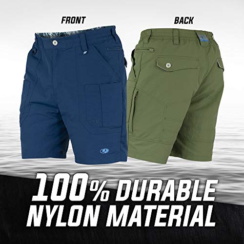 Mossy Oak Short de pêche XTR Homme - Camouflage Élégant pour Pêcheurs, Confort et Durabilité en Polyesterstretch, Idéal 