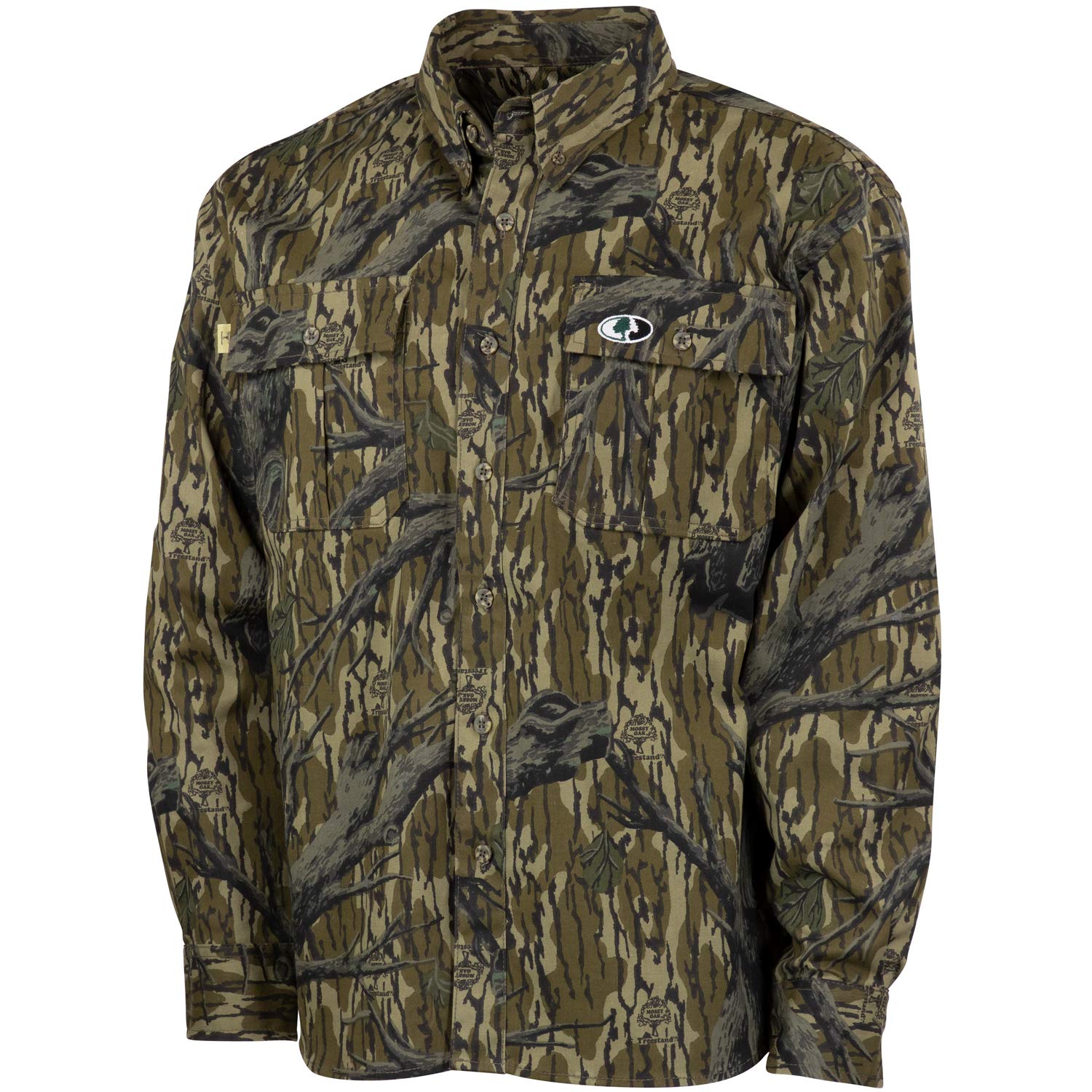 Mossy Oak Camouflage Cotton Mill |0 Hunt Shirt Hommes - Grande Taille